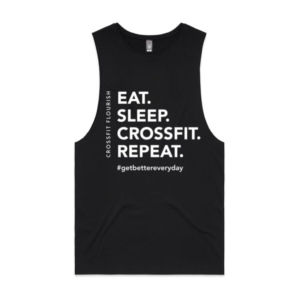 Eat Sleep CrossFit Repeat Mens/Unisex Barnard Tank Thumbnail
