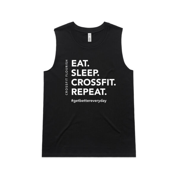Eat Sleep CrossFit Repeat Womens Brooklyn Tank Thumbnail