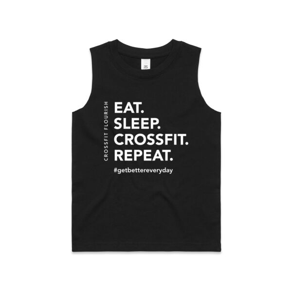 Eat Sleep CrossFit Repeat Youth Barnard Tank Thumbnail