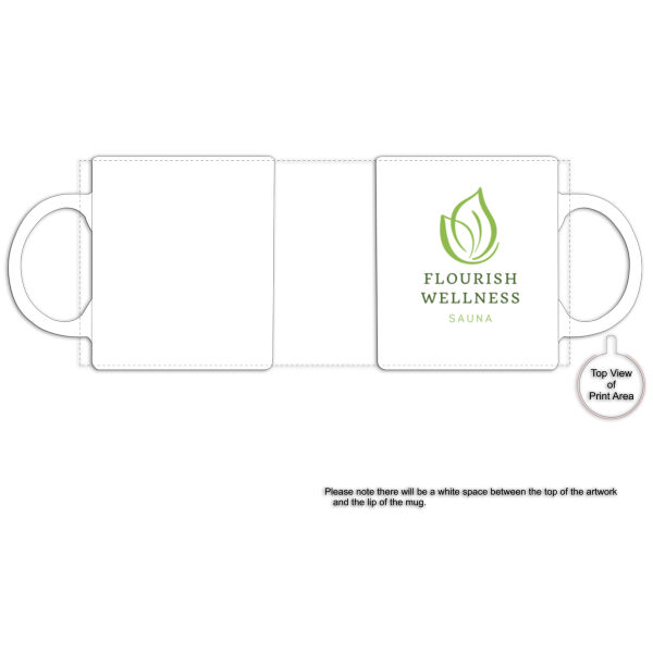 Flourish Wellness Mug - Black Rim Ceramic Mug Thumbnail